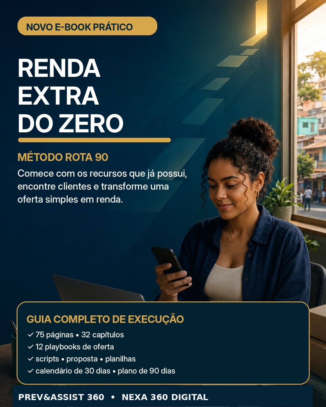 Capa do e-book Renda Extra do Zero — Método ROTA 90